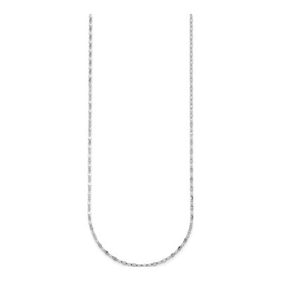 14K White Gold 2mm Fancy Link Chain – view 3