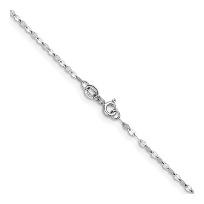 14K White Gold 2mm Fancy Link Chain – view 4