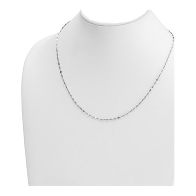 14K White Gold 2mm Fancy Link Chain – view 5