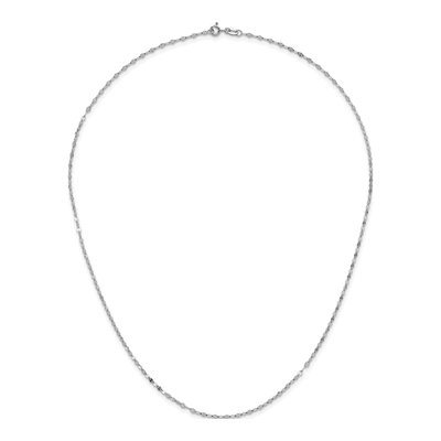 14K White Gold 2mm Fancy Link Chain – view 6