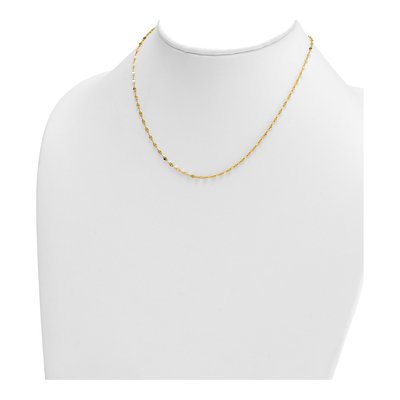 14K Yellow Gold 2mm Fancy Link Chain – view 5