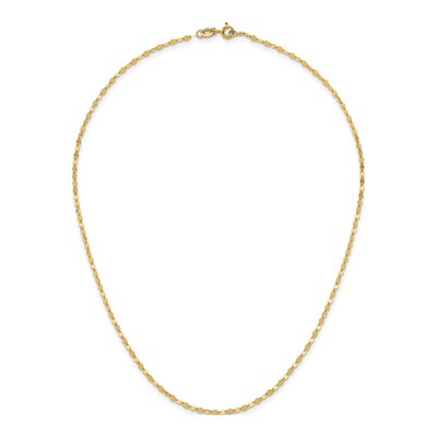 14K Yellow Gold 2mm Fancy Link Chain – view 6