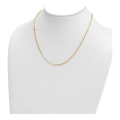 14K Yellow Gold 2mm Fancy Link Chain – view 5