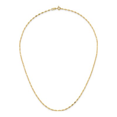 14K Yellow Gold 2mm Fancy Link Chain – view 6