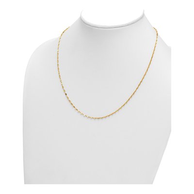 14K Yellow Gold 2mm Fancy Link Chain – view 5