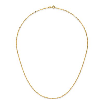 14K Yellow Gold 2mm Fancy Link Chain – view 6