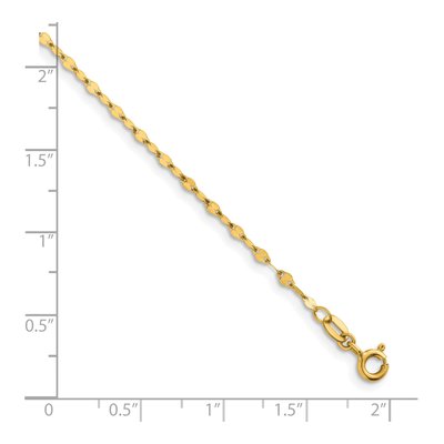14K Yellow Gold 2mm Fancy Link Chain – view 7