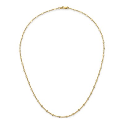 14K Yellow Gold 2.8mm Diamond-Cut Fancy Chain – view 6
