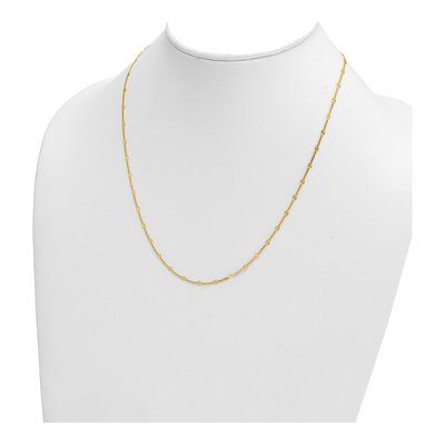 14K Yellow Gold 2.8mm Diamond-Cut Diamond-Cut Fancy Link Chain – view 5