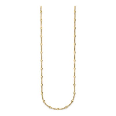 14K Yellow Gold 2.8mm Diamond-Cut Fancy Link Chain – view 3