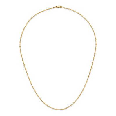 14K Yellow Gold 2.8mm Diamond-Cut Fancy Link Chain – view 6