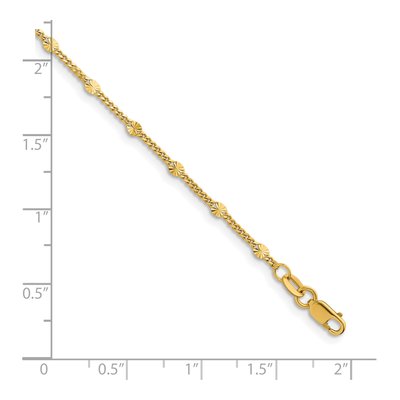 14K Yellow Gold 2.8mm Diamond-Cut Fancy Link Chain – view 7