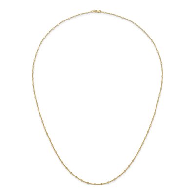 14K Yellow Gold 2.8mm Diamond-Cut Diamond-Cut Fancy Link Chain – view 6