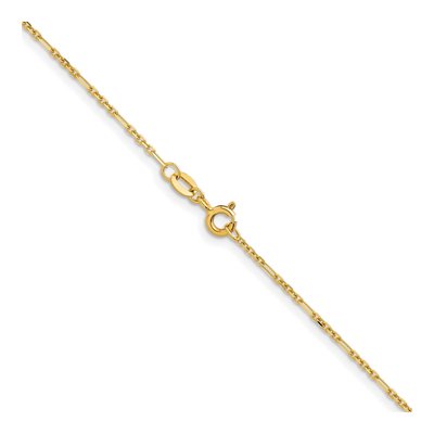 14K Yellow Gold 1.4mm Figaro Chain – view 4