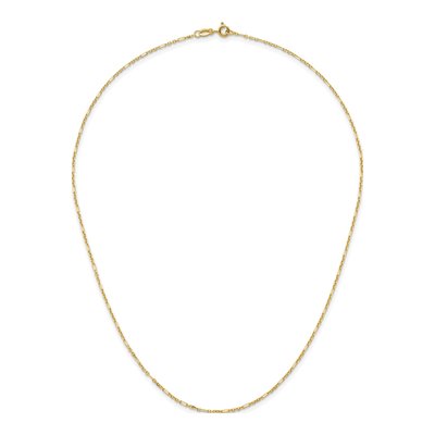 14K Yellow Gold 1.4mm Figaro Chain – view 6