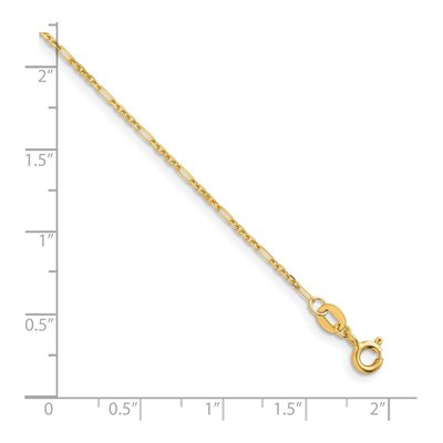 14K Yellow Gold 1.4mm Figaro Chain – view 7
