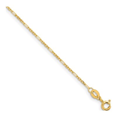 14K Yellow Gold 1.4mm Figaro Chain