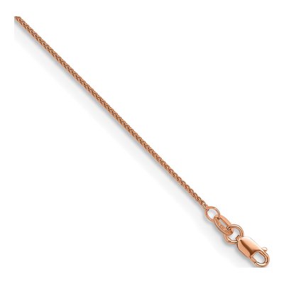 14K Rose Gold 1.1mm Wheat Chain