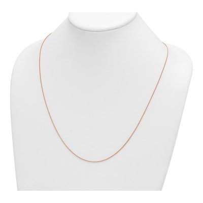 14K Rose Gold 1.1mm Wheat Chain – view 5
