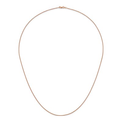 14K Rose Gold 1.1mm Wheat Chain – view 6