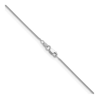 14K White Gold 1.1mm Wheat Chain – view 4