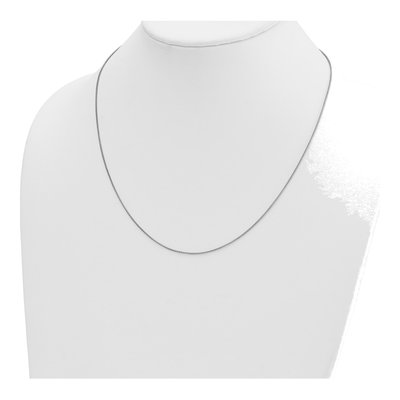 14K White Gold 1.1mm Wheat Chain – view 5