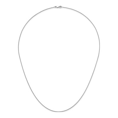 14K White Gold 1.1mm Wheat Chain – view 6
