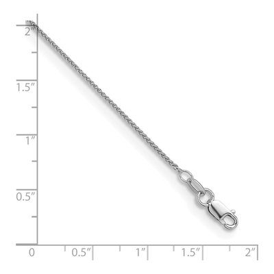 14K White Gold 1.1mm Wheat Chain – view 7