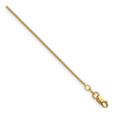 14K Yellow Gold 1.1mm Wheat Chain