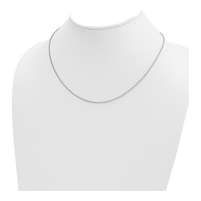 14K White Gold 1.3mm 18-Inch Wheat Chain – view 5