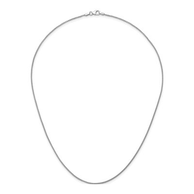14K White Gold 1.3mm 18-Inch Wheat Chain – view 6