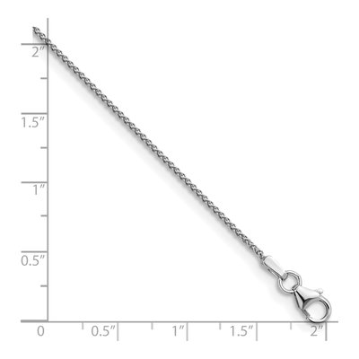 14K White Gold 1.3mm Wheat Chain – view 7