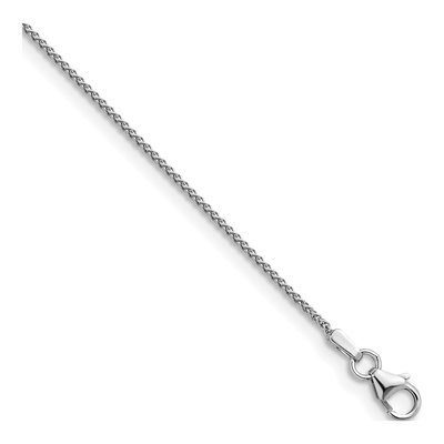 14K White Gold 1.3mm Wheat Chain