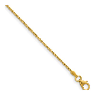 14K Yellow Gold 1.3mm Wheat Chain