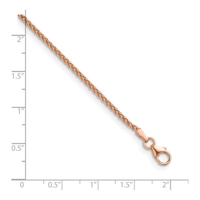 14K Rose Gold 1.7mm Wheat Chain – view 5