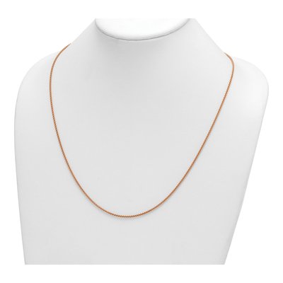 14K Rose Gold 1.7mm 24-inch Wheat Chain – view 5
