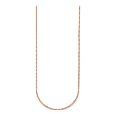 14K Rose Gold 1.7mm Wheat Chain – view 2