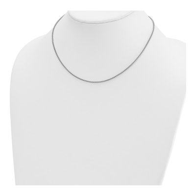 14K White Gold 1.7mm Wheat Chain – view 5
