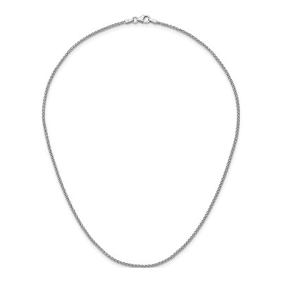 14K White Gold 1.7mm Wheat Chain – view 6