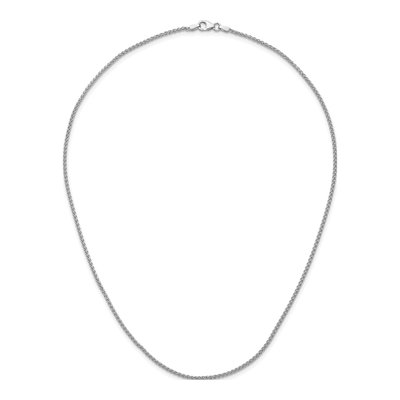 14K White Gold 1.7mm Wheat Chain – view 6