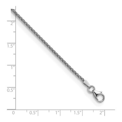 14K White Gold 1.7mm Wheat Chain – view 7
