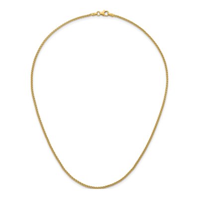 14K Yellow Gold 1.7mm Wheat Chain – view 6