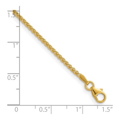14K Yellow Gold 1.7mm Wheat Chain – view 7