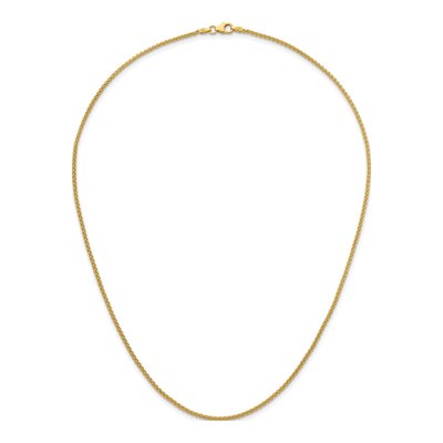 14K Yellow Gold 1.7mm Wheat Chain – view 6