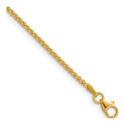 14K Yellow Gold 1.7mm Wheat Chain
