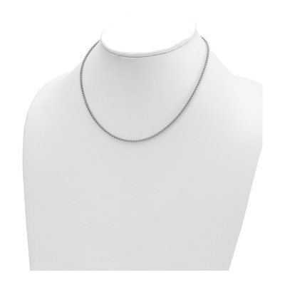 14K White Gold 2.1mm Wheat Chain – view 5