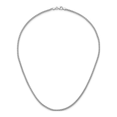 14K White Gold 2.1mm Wheat Chain – view 6