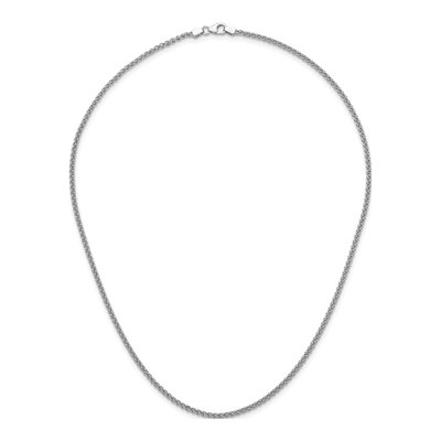 14K White Gold 2.1mm Wheat Chain – view 6