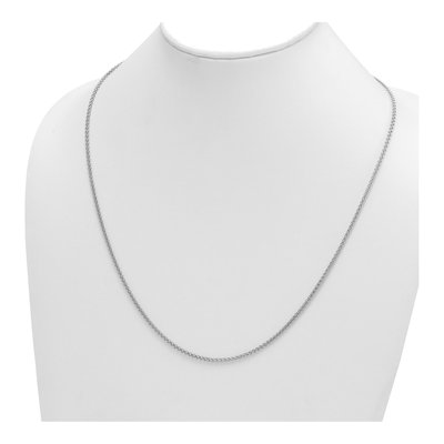 14K White Gold 2.1mm Wheat Chain – view 5