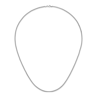 14K White Gold 2.1mm Wheat Chain – view 6